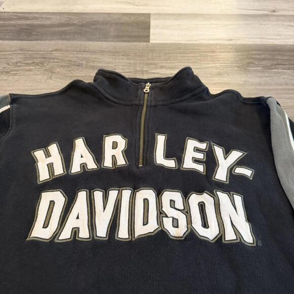 Vintage Harley Davidson quarter zip sweatshirt 2010 L - Picture 2 of 8